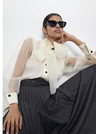 Блуза zara с бантом 9