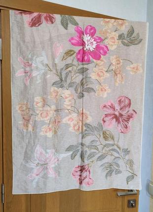 Красивий палантин kenzo, широкий легкий шарф в квітковий принт6 фото