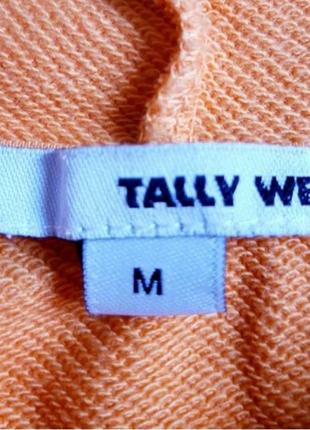 🧡худі tally weijl, кофта жіноча, з капюшоном, укорочена, фірмова, яскрава, демісезонна, тонка,9 фото