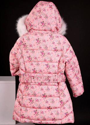 Курточка на синтепоне для девочек рожева2 фото