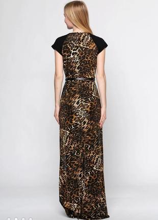 Длинное платье mango в леопардовый принт.2 фото