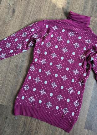 Новорічний светр принт сова7 фото