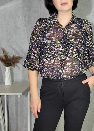 Блуза від ganni з квітковим принтом3 фото