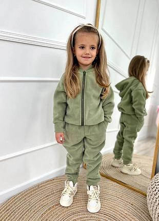 Теплий термо спортивний костюм з кофтою на блискавці