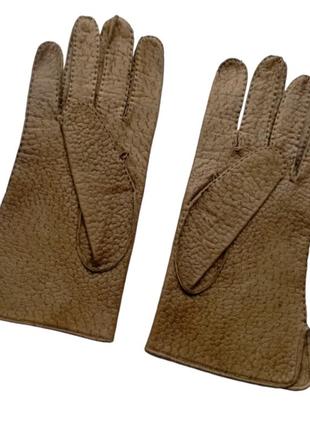 Кожаные перчатки демисезонные.3 фото