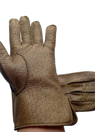 Кожаные перчатки демисезонные.2 фото