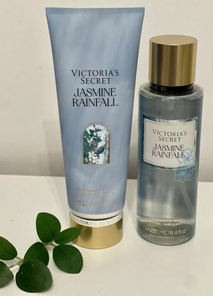 Парфюмированный набор спрей+лосьон victoria’s secret jasmine rainfall