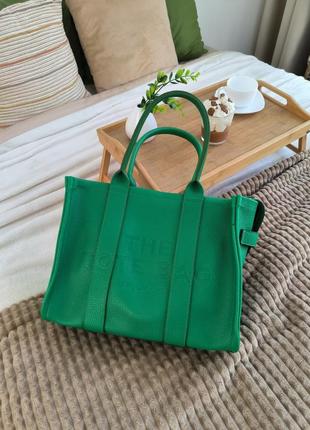 Женская сумка marc jacobs medium tote bag green