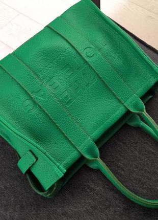 Женская сумка marc jacobs medium tote bag green5 фото