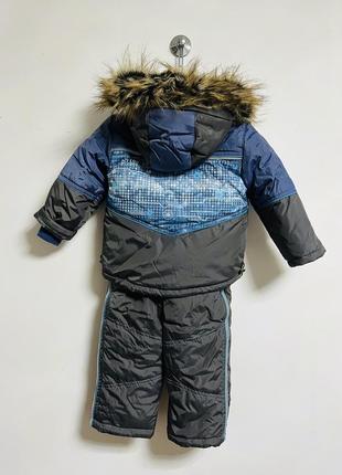Комплект сірий зимовий куртка та штани для хлопчика2 фото