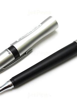 Ohto rook ballpoint pen - 0.7 mm - silver black body кулькова ручка3 фото