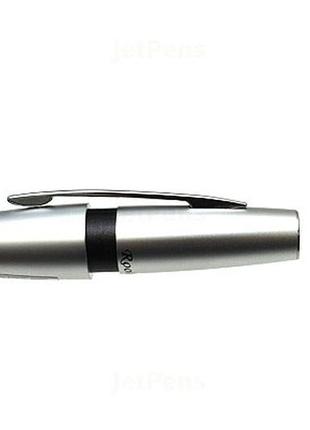 Ohto rook ballpoint pen - 0.7 mm - silver black body кулькова ручка7 фото