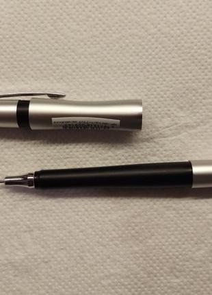 Ohto rook ballpoint pen - 0.7 mm - silver black body кулькова ручка8 фото