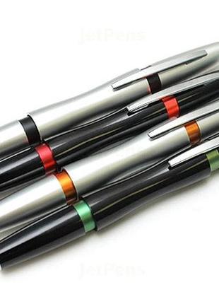 Ohto rook ballpoint pen - 0.7 mm - silver black body кулькова ручка9 фото