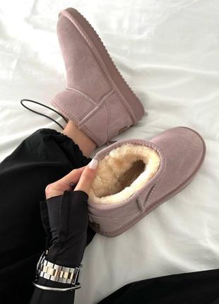 Женские угги ugg ultra mini pink suede2 фото