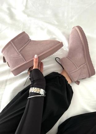 Женские угги ugg ultra mini pink suede3 фото