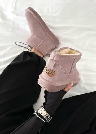 Женские угги ugg ultra mini pink suede7 фото