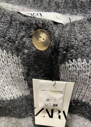 Кардиган свитер женский zara&lt;unk&gt; теплый кардиган4 фото