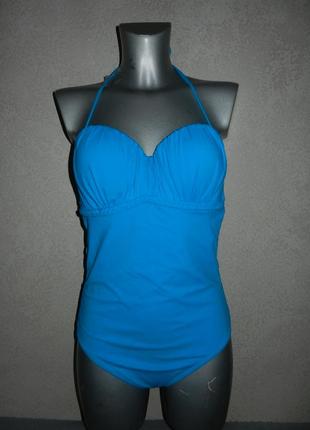 14/46-48/м-l katia,италия!целеный роскошный голубой купальник балконет,новий