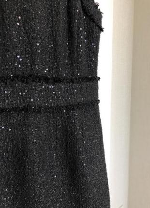 Платье сарафан в пайетки твидовое michael kors4 фото