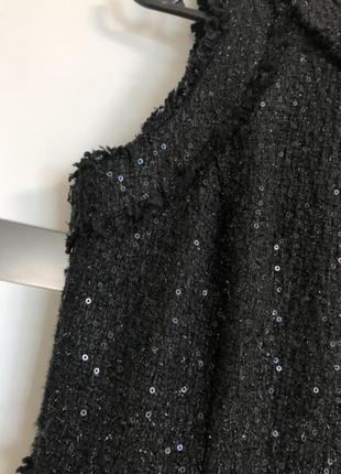 Платье сарафан в пайетки твидовое michael kors2 фото