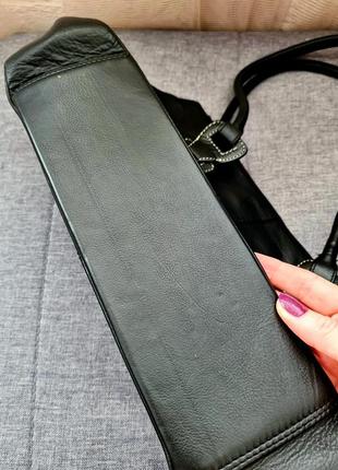 Классная крутая актуальная трендовая стильная кожаная сумка натуральная кожа5 фото
