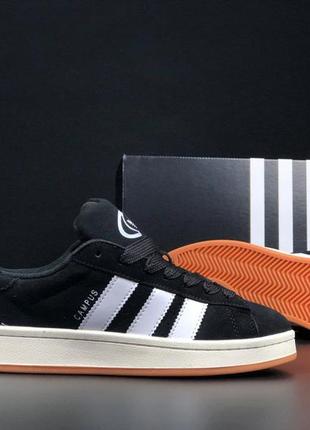 Чоловічі зимові замшеві кросівки з хутром в стилі adidas campus 🆕 зимові кросівки адідас