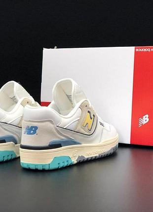 Р.41-45 кроссовки new balance 550 бело/желтый2 фото