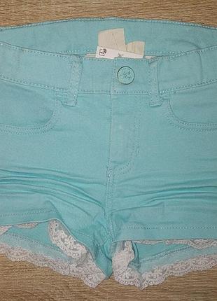 Котонові шорти h&m м'ятні