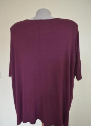 Шикарная трикотажная кофточка блузочка свободного фасона цвет марсала5 фото