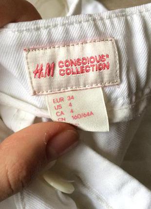 Білі щільні шорти h&m3 фото