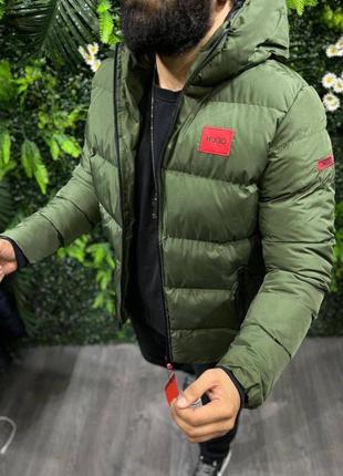 Чоловіча преміум куртка зимова до -15 якісна в стилі хьюго босс hugo boss