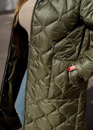 Стеганое женское пальто на еврозима 46-68 размеры6 фото