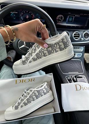 Кеди в стилі dior b23 grey platform premium ⭐️
