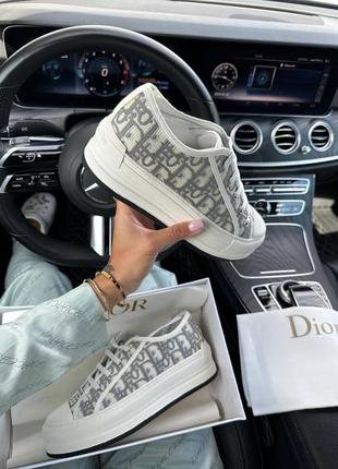 Кеди в стилі dior b23 grey platform premium ⭐️