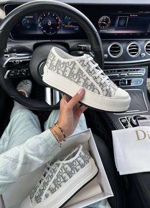 Кеди в стилі dior b23 grey platform premium ⭐️