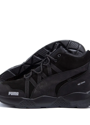Мужские зимние ботинки чоловічі черевики из натуральной кожи.puma