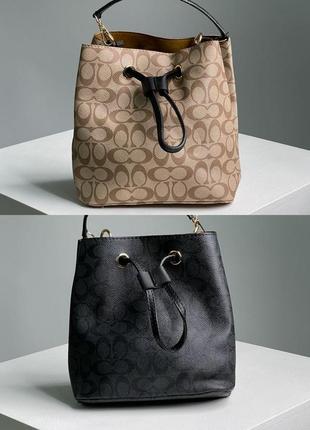 Сумочка у стилі coach willow shoulder bag in signature canvas