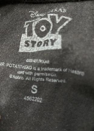 Чорна футболка з мультика дисней з принтом оверсайз історія іграшок, з малюнком принтом, футболка котон disney toy story оригінал4 фото