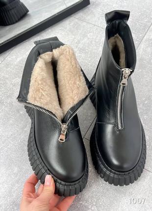 Ботиночки зимние lalo, черные, натуральная кожа2 фото