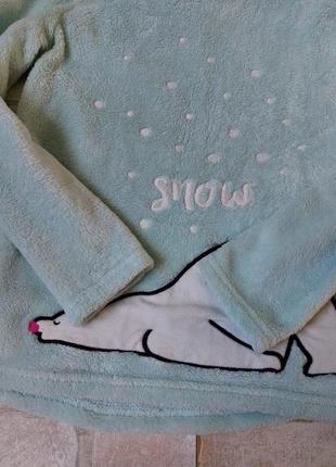 Махрова кофта піжама з принтом ведмедика dunes sleep3 фото