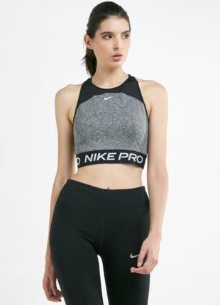 Спортивний топ nike pro dri-fit tank crop space dye cj3646-0102 фото