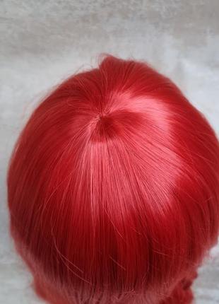 Красный парик с длинными волосами термо парик красный длинный2 фото