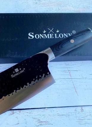 Кухонний ніж - сокира для м'яса sonmelony 31,8см1 фото
