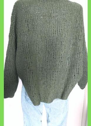 Трендовый женский свитер оверсайз джемпер толстый теплый р.l,м 100% шерсть2 фото