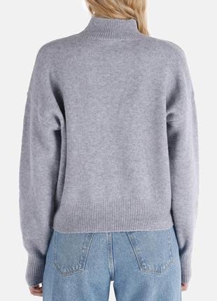 Свитер (пуловер) серо-голубой (меланж), новый2 фото