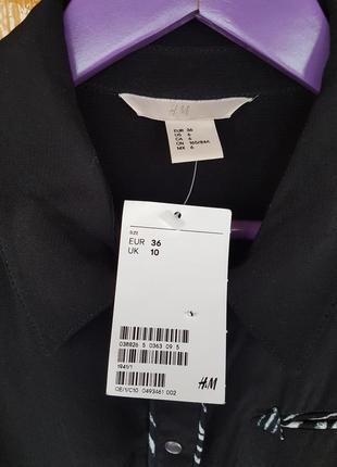 Платье рубашка миди h&amp;m с перламутровыми кнопками.5 фото