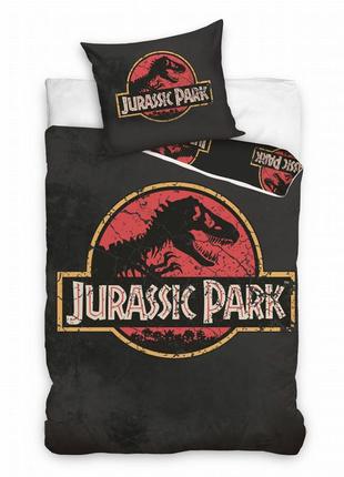 Постільна білизна з динозаврами jurassic park — парк юрського періоду полуторний комплект1 фото