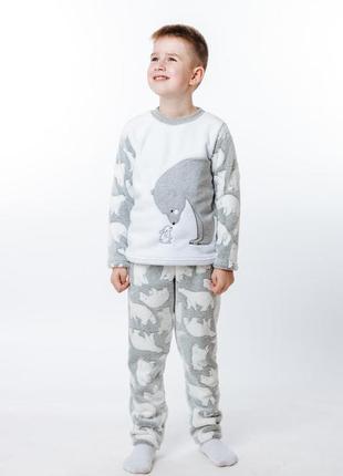 Пижама детская теплая на девочку и мальчика ,одежда для дома и сна зимняя