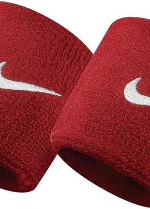 Напульсник nike swoosh wristbands 2 pk varsity red/white червоний уні osfm n.nn.04.601.os